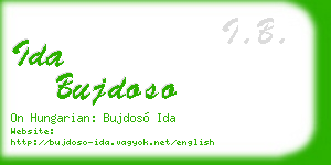 ida bujdoso business card